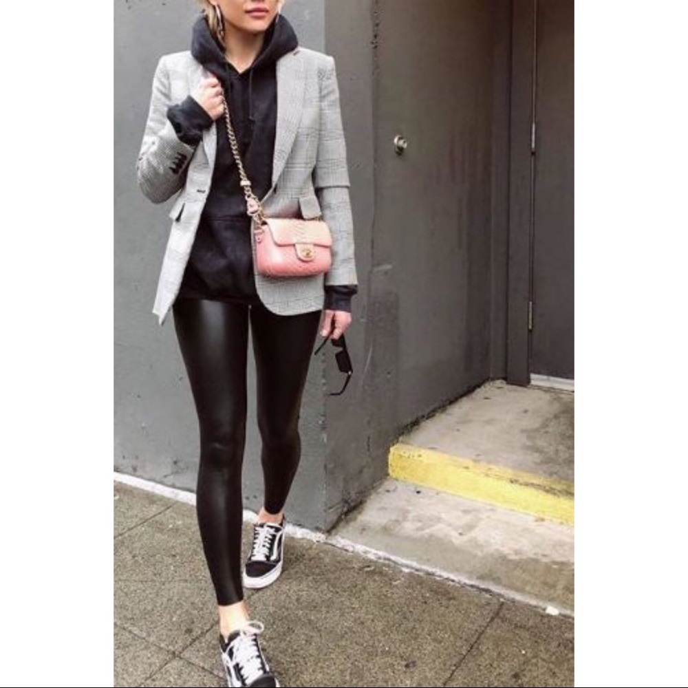 High Waist Faux Leather Leggings - Picture 6 of 7